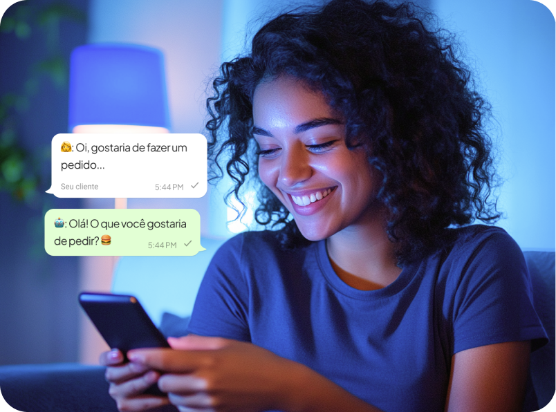 Cliente conversando com o Delivery IA da Yooga no WhatsApp